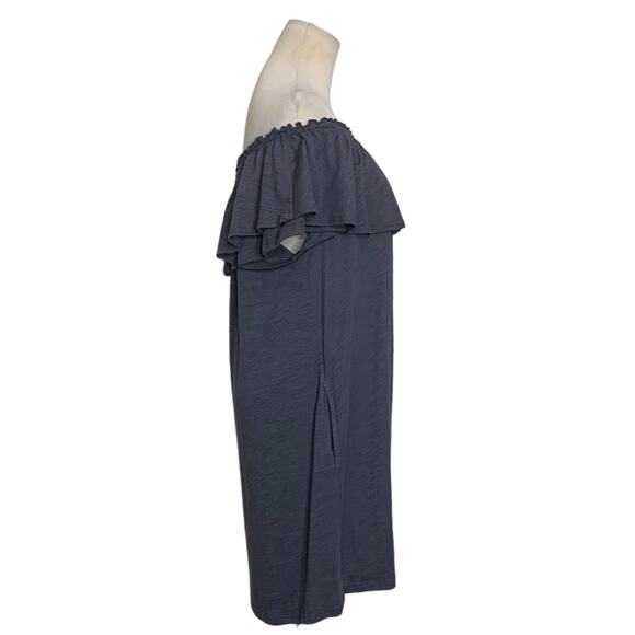 Drew Smokey Gray Off Shoulder Mini Shift Dress Size M - Picture 5 of 11